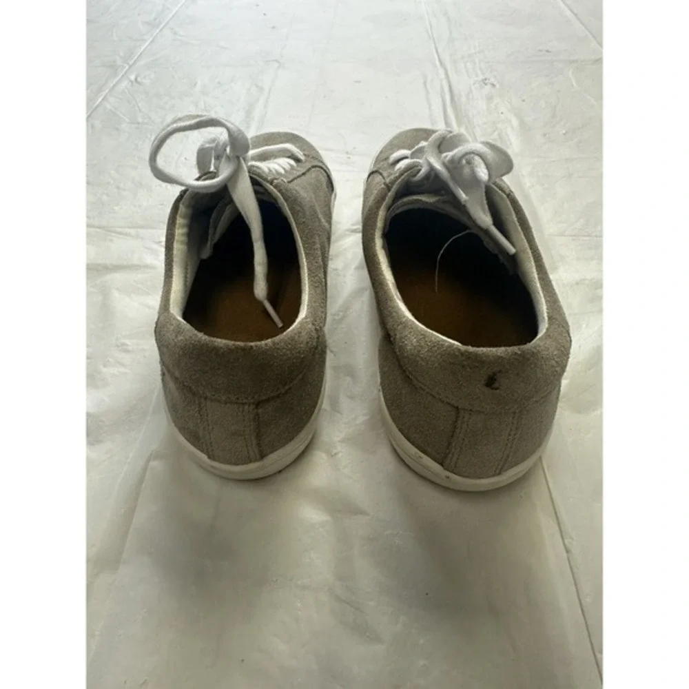 Frye Kerry Shoes Women's 9M Beige‎ White Suede Leather Lace Up Low Top Sneakers - Picture 6 of 9